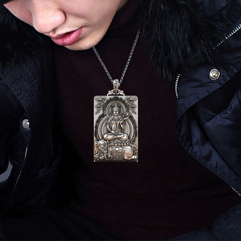 Buddha Bodhisattva Pendant Male Zodiac Sign Necklaces