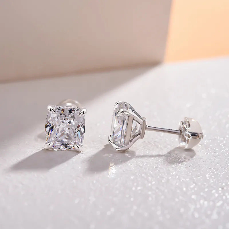Square Geometric Ear Simple Niche Temperament Rings