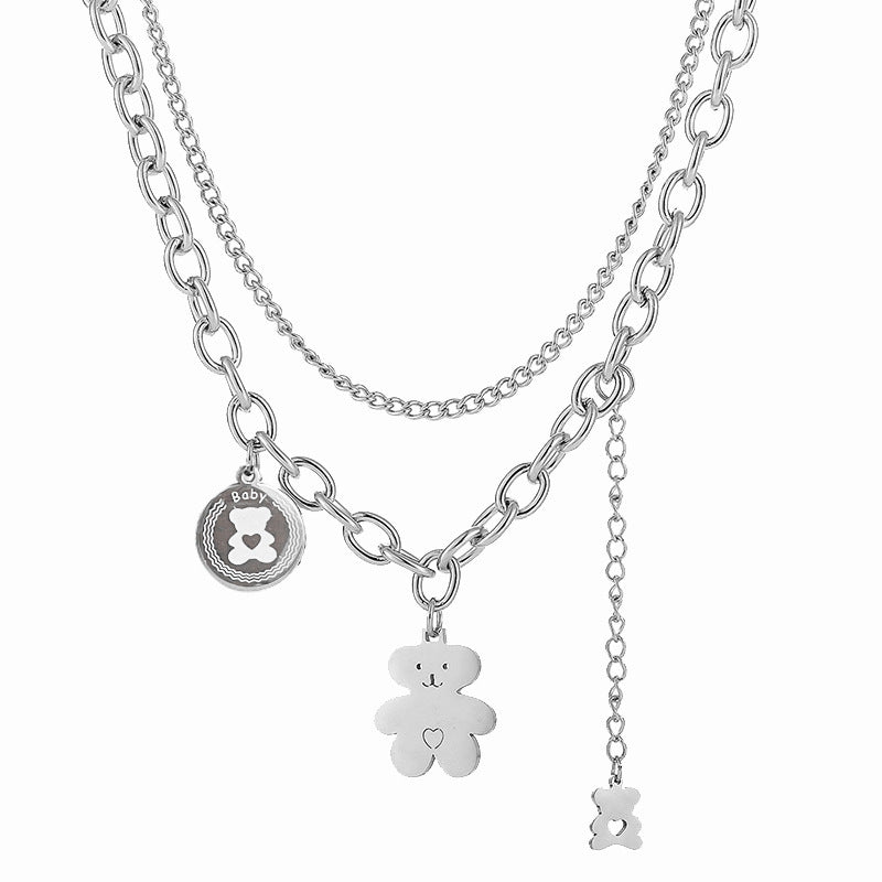 Colliers en titane de conception Hip Hop minoritaire de luxe léger