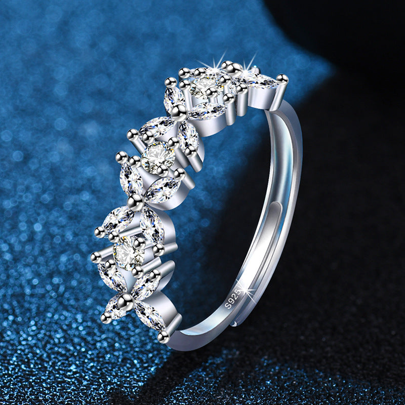 Women's Style Fashion Irregular Zircon With Diamond Personality Rings