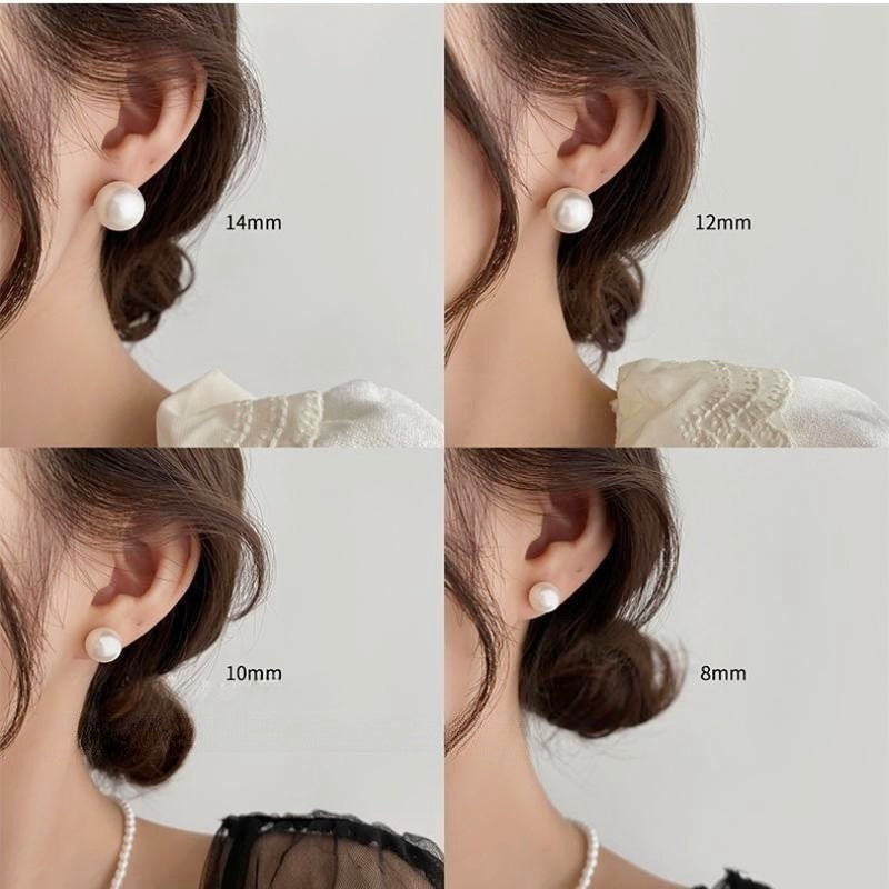 Boucles d'oreilles en perles Sterling Sier pour femmes, à la mode