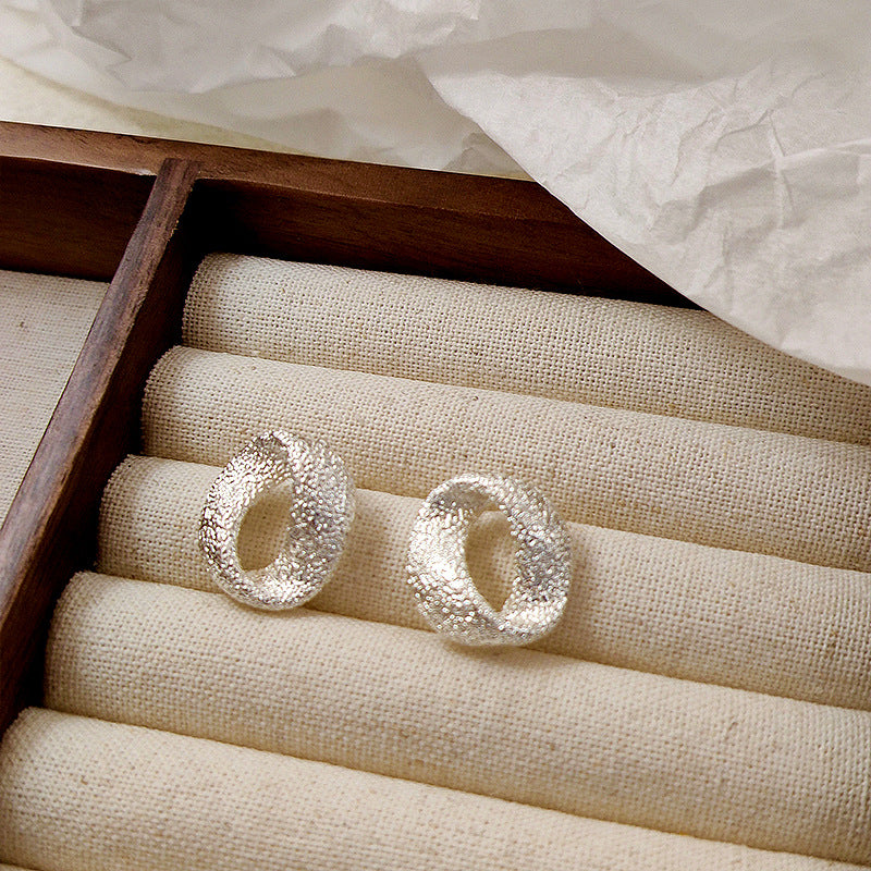 Women's Sparkling Frosted Geometric Ear Retro Style Earrings