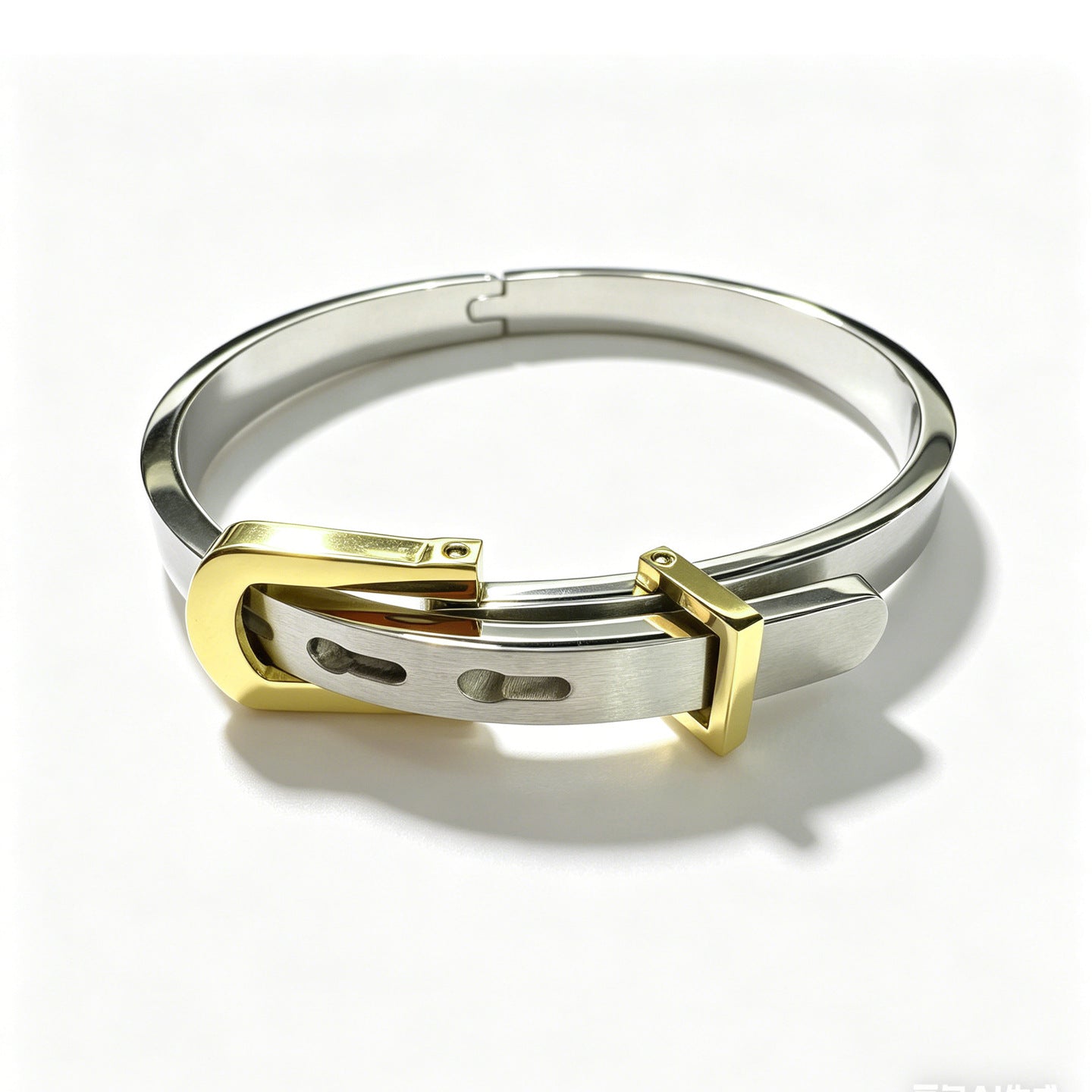 Women's Korean Style Buckle Optional Titanium Steel Stainless Rose Gold Geometric Bracelet