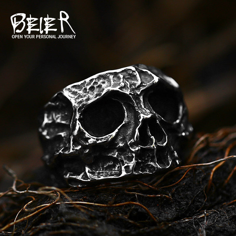 Men's Punk Domineering Skull Titanium Steel Vintage Rings