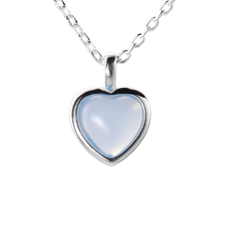 Colliers en argent Sterling rose, amour, cœur de pêche, doux
