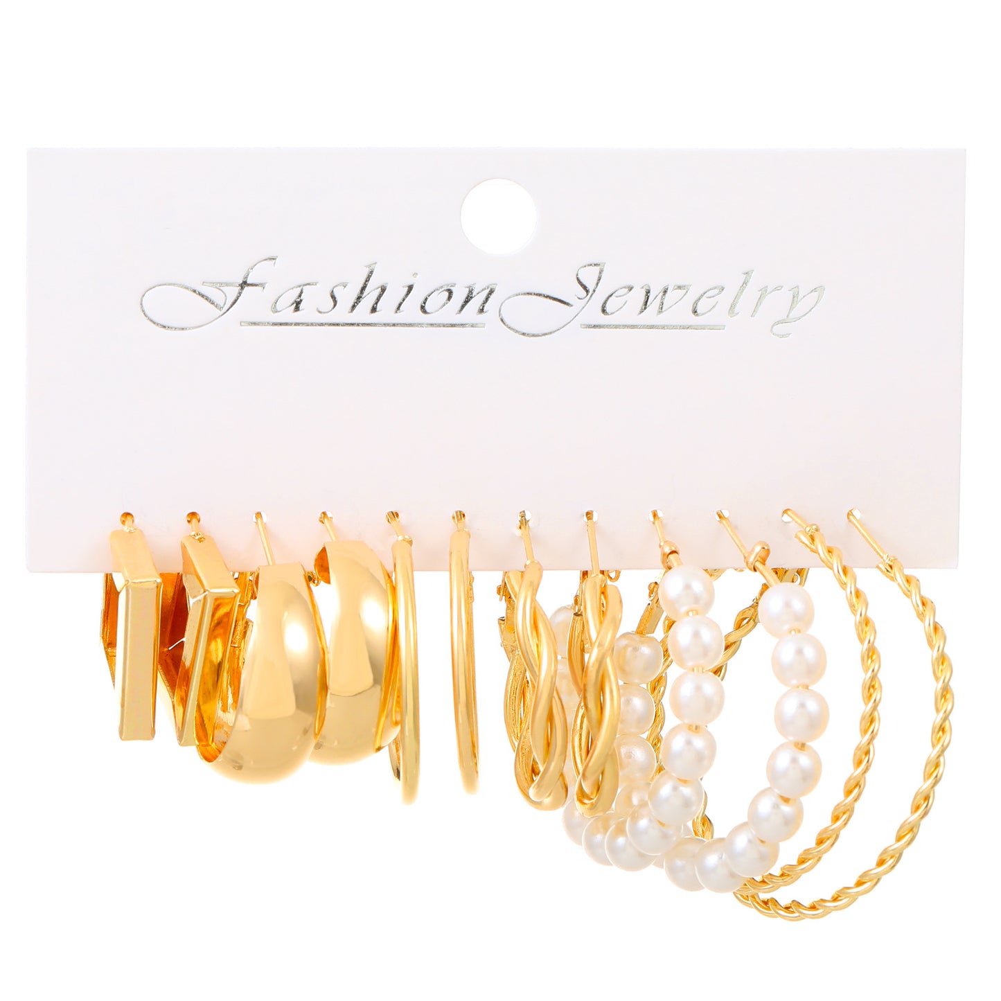 Pearl Rhinestone Ornament High-key Dignified Set Earrings