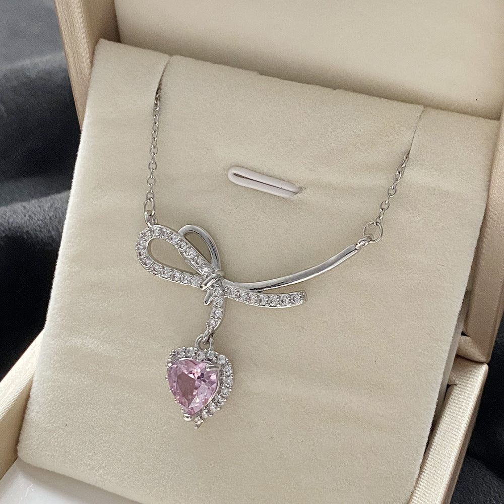 Micro Inlaid Zircon Flower Short Style Versatile Necklaces