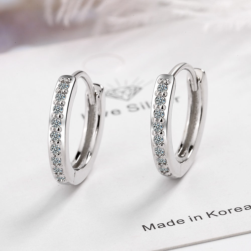 Women's Single-row Diamond Korean Fashionable Ear Earrings