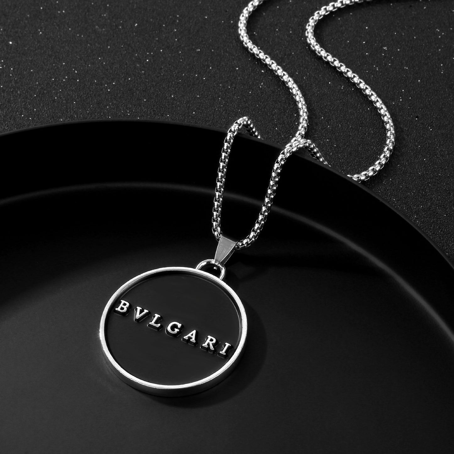 Round Letter Sweater Chain Hip Hop Alloy Necklaces