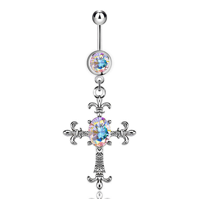 Cross Belly Navel Human Body Piercing Rings