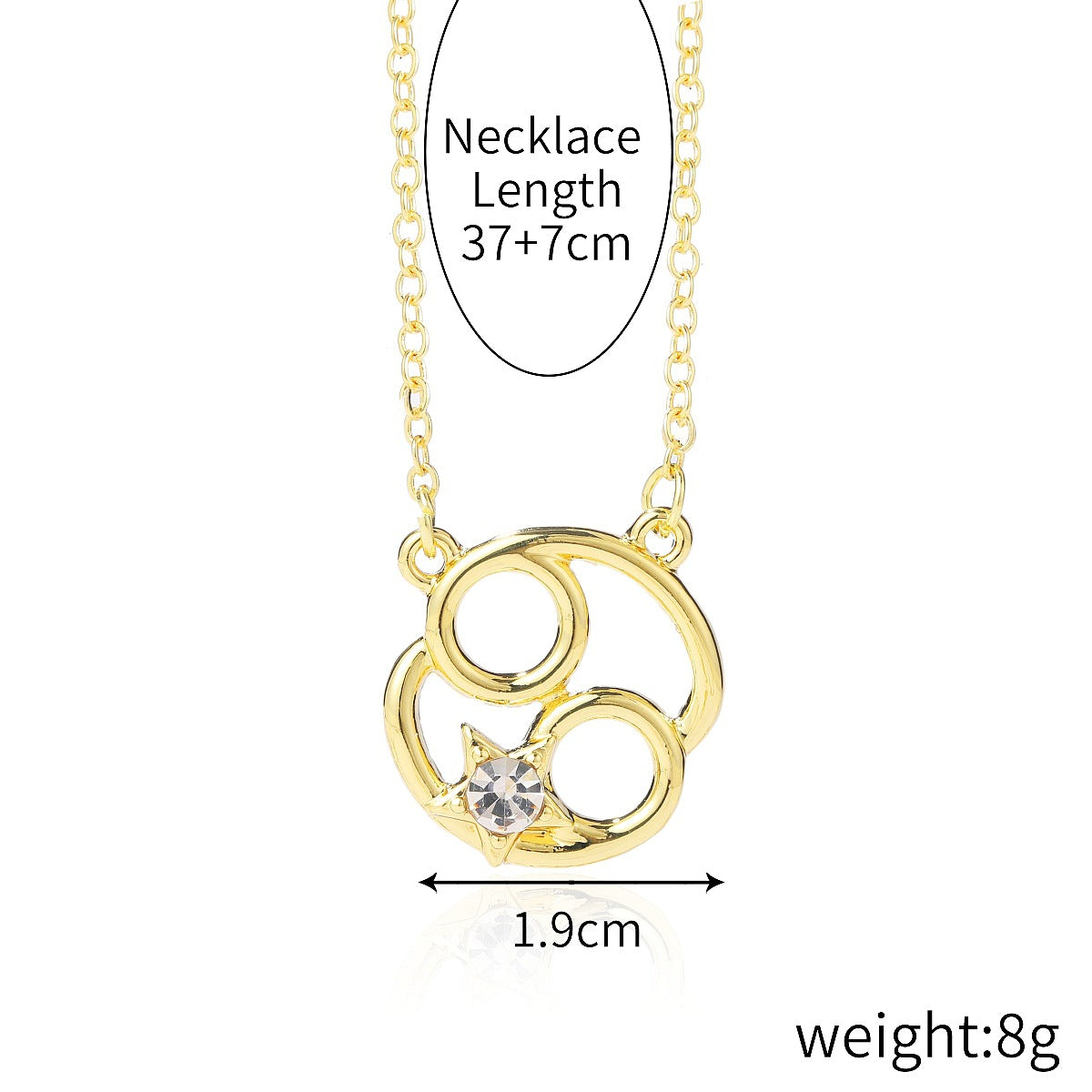 Style Simple Accessories Design Zircon Constellation Necklaces