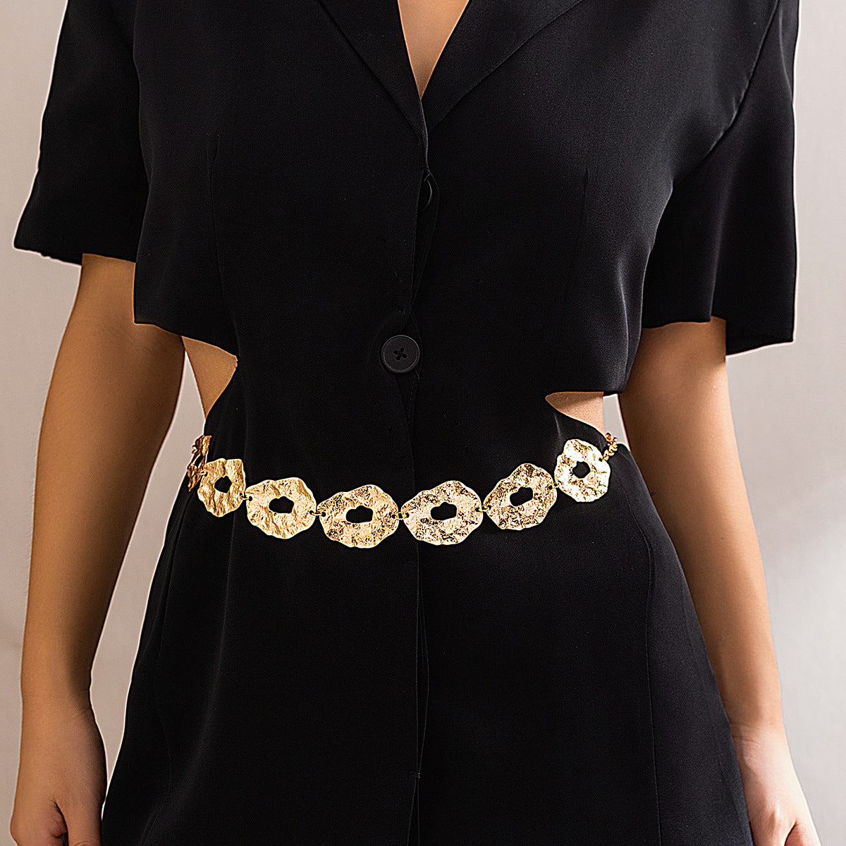 Women's Irregular Design Wafer Personality Liquid Fluid Necklaces