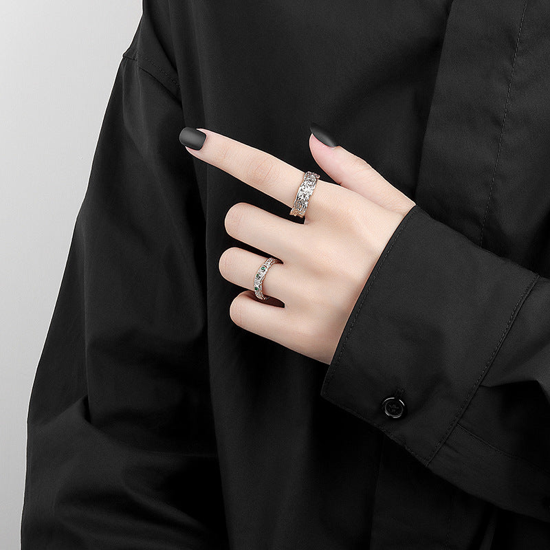 Women's Korean Style French Design Irregular Convex Rings