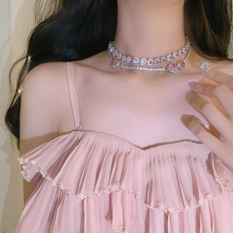 Les fans de luxe simples et légers adorent les colliers complets avec chaîne de clavicule