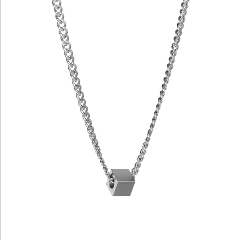 Chaîne de clavicule, colliers tendance en acier titane, Style minoritaire