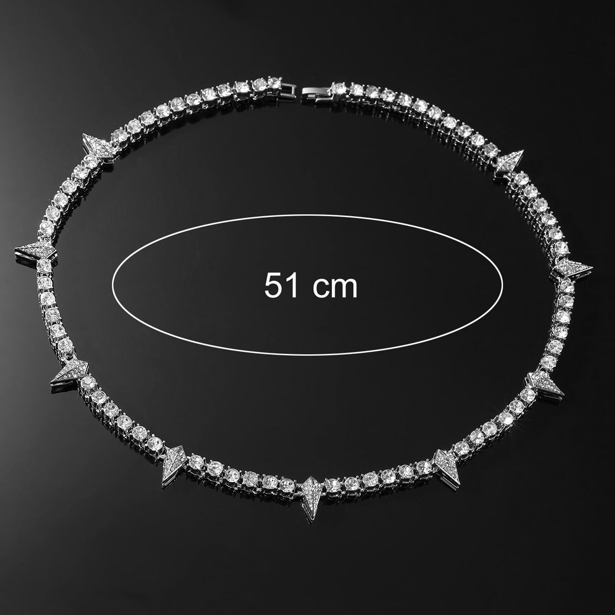 Style Drop-shaped Diamond Stitching Cuban Link Chain Hipster Nightclub Necklaces