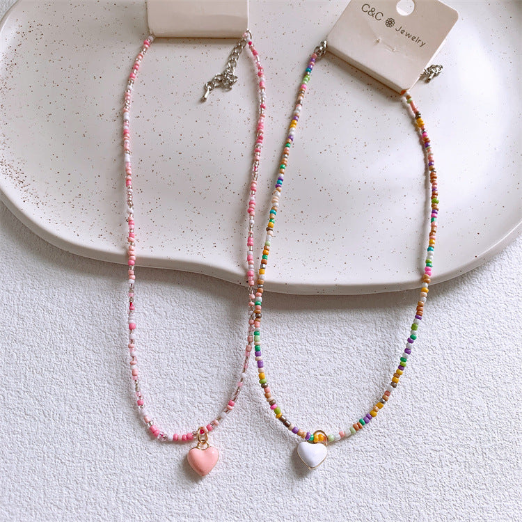 Perles fleur amour accessoires décoratifs perle papillon chaîne colliers