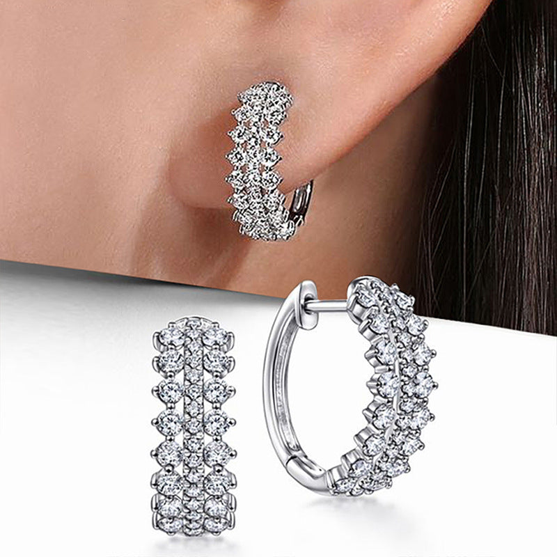 Shi Niche Design Cold Wind Ear Clip Earrings