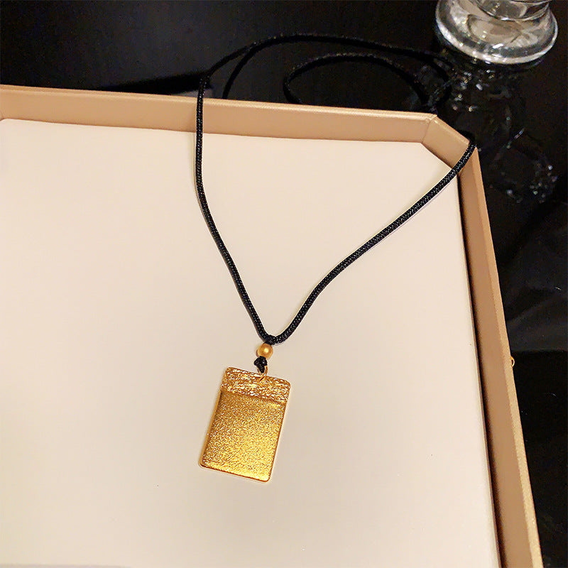 Colliers en cuir avec pendentif porte-bonheur pour femmes, Design de Style National, serrure de sécurité