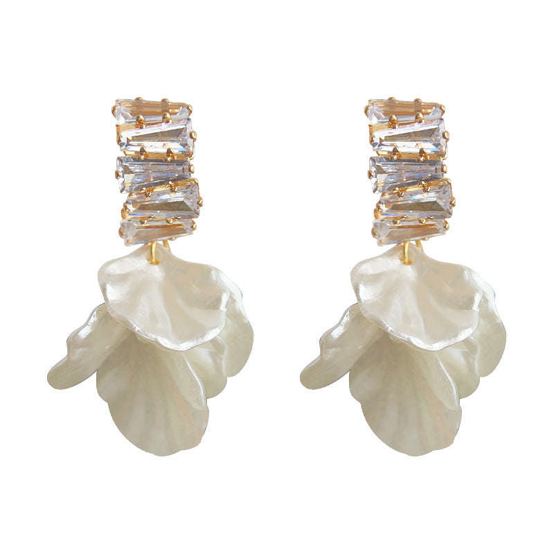 Plated Mosquito Coil French Elegant Hand-made Petal Fringe Rings