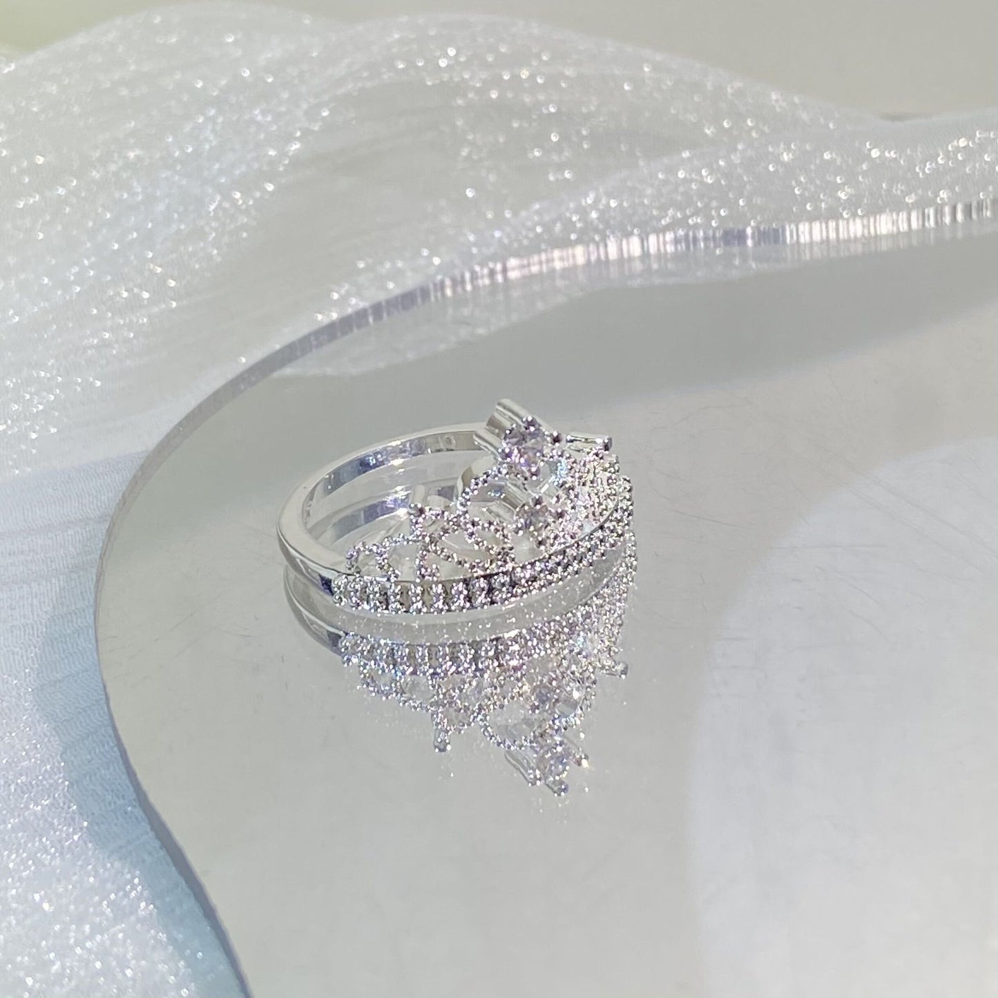 Micro Inlaid Zircon Crown Personality Ornament Rings