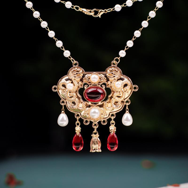 Damenaccessoires Sicherheitsschloss im antiken Stil mit Halsketten