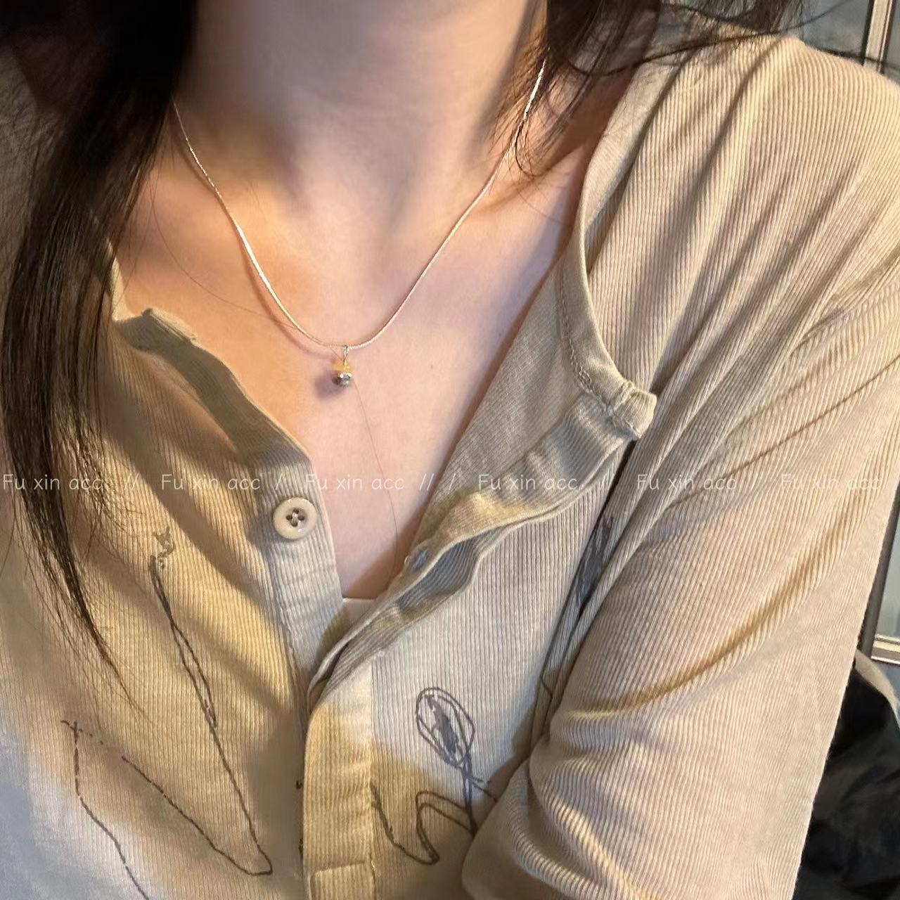 Fu Korean Style Aventurine Snake Bones Necklaces