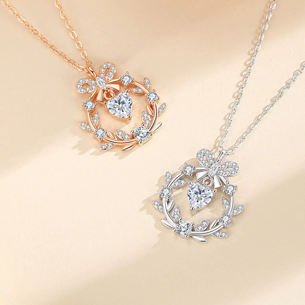 Women's Garland Flower Bow Korean Style Fresh Necklaces