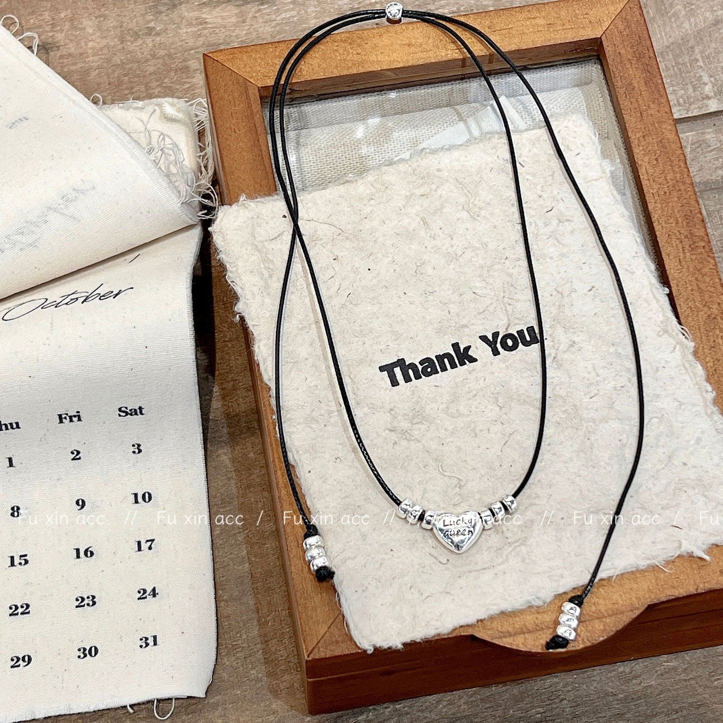 Colliers de clavicule avec pendentif en perles pour femme, lettre d'amour