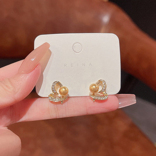 Women's Small Hollow Heart Ear Trendy Light Luxury Earrings