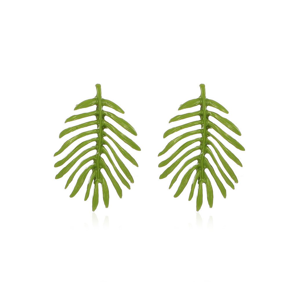 Hollow Leaves Female Mori Super Fairy Creative Earrings