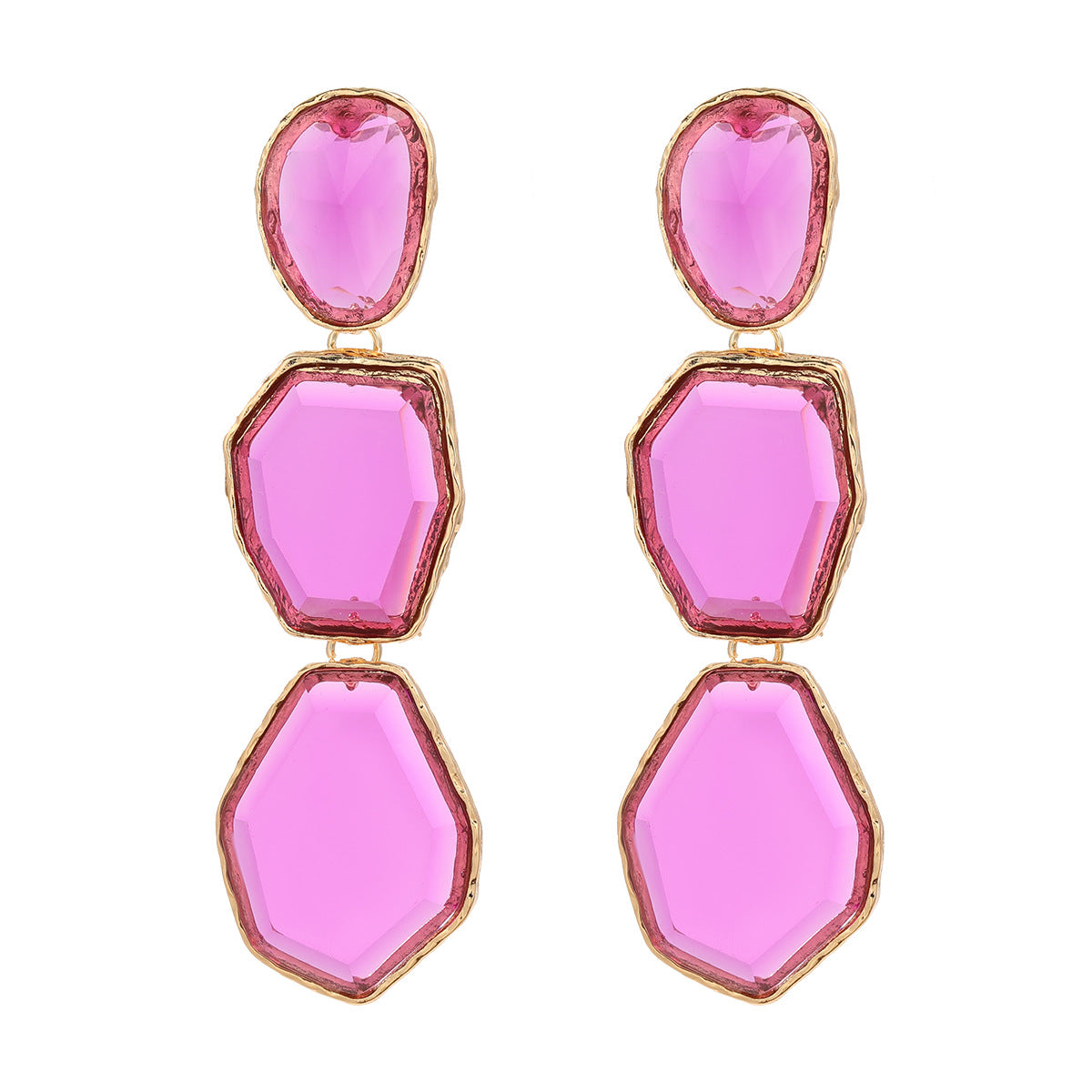 Women's Trendy Geometric Alloy Resin Bohemian Party Earrings