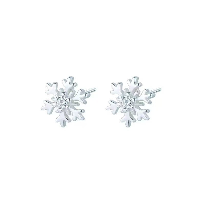 Snowflake Ear Female Special Interest Light Luxury High-grade Stud Earrings