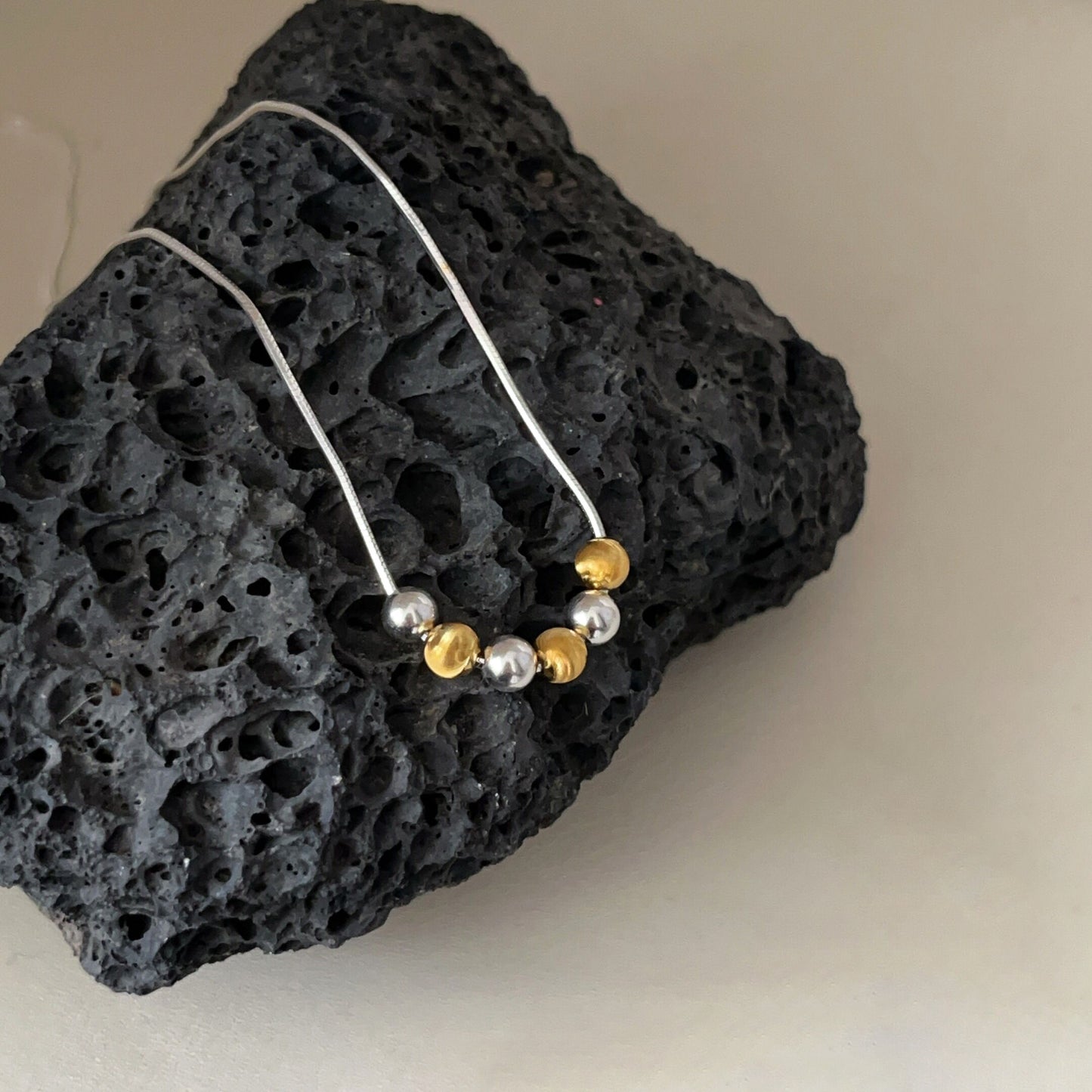 Colliers de perles simples en argent sterling avec petites perles