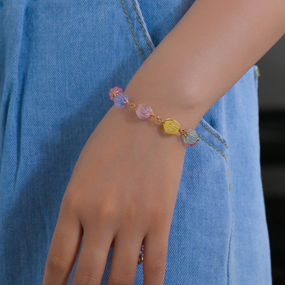 Süße süße Kürbisperlen-Armbänder in Bonbonfarbe