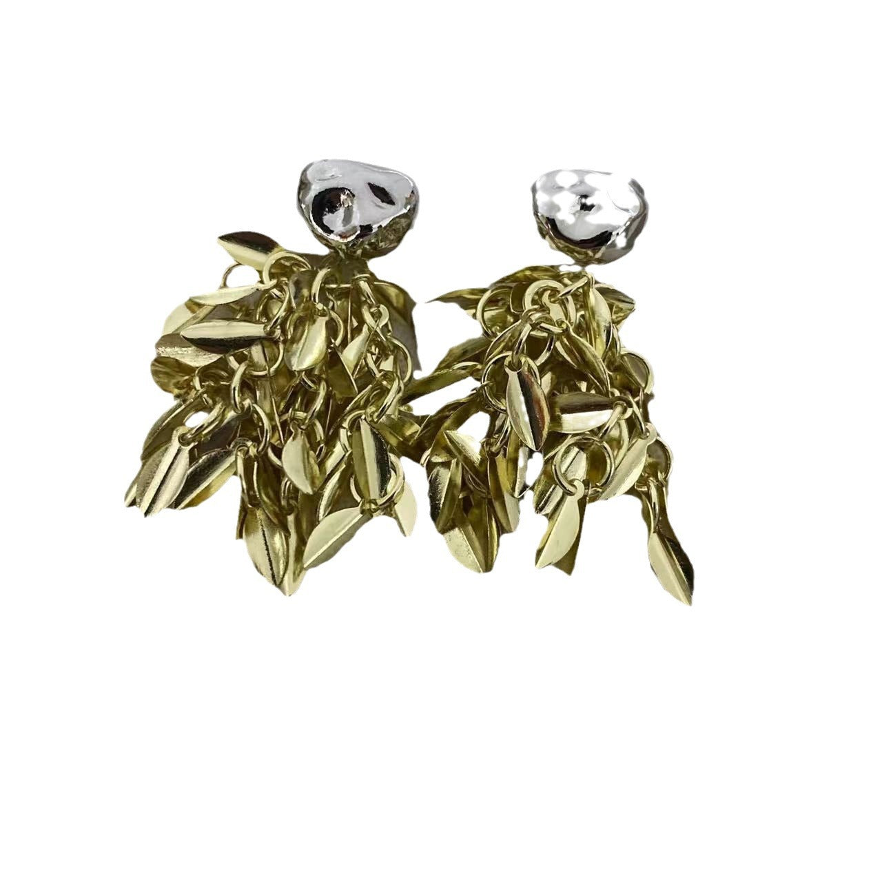 Cool Simple Eardrops High-grade Metal Sier Earrings
