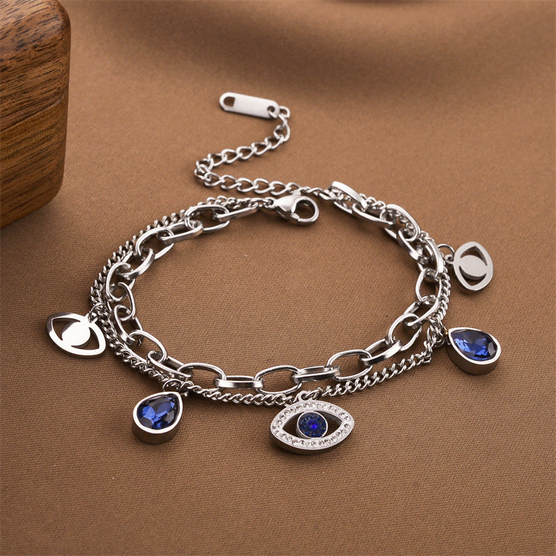Women's Devil's Eye Titanium Steel No Fading Simple Bracelet
