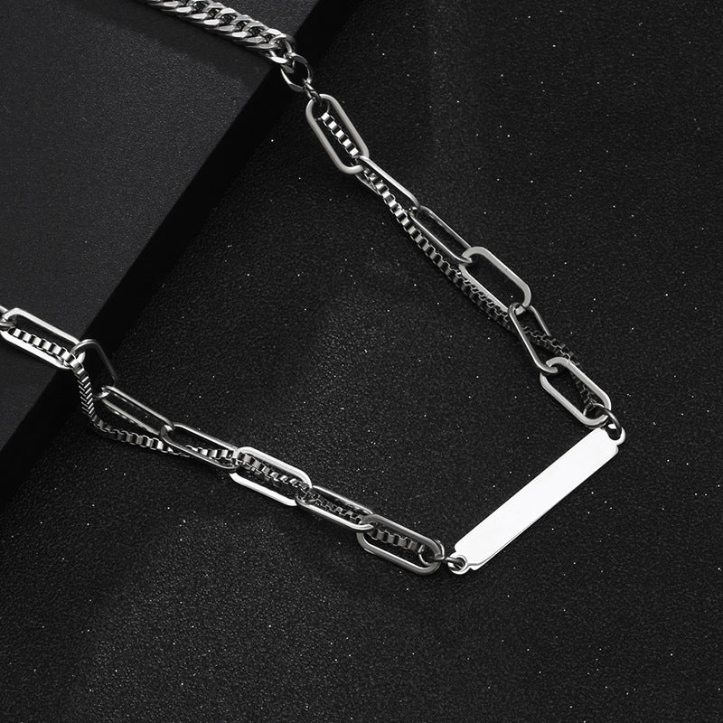 Colliers froids avec chaîne de clavicule pour femmes et hommes, niche et mode de rue Simple