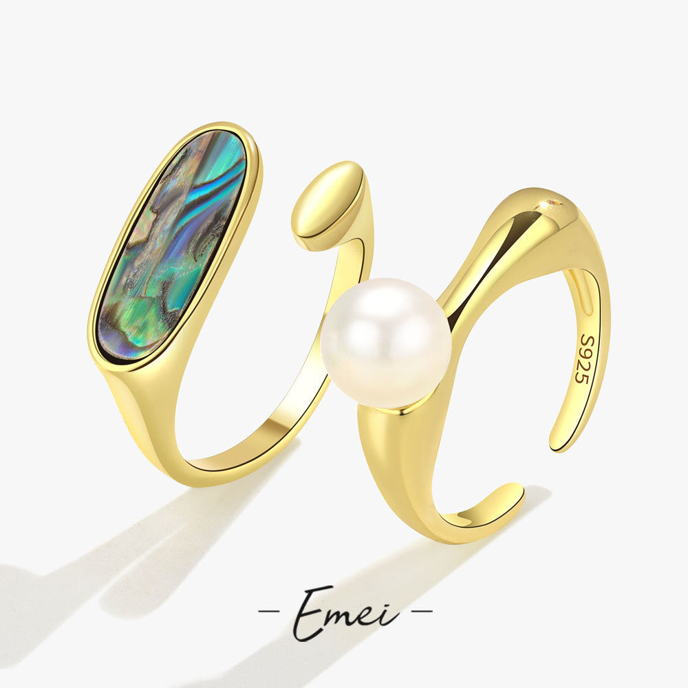 Abalone Shell Simple Fashion Minority Design Rings