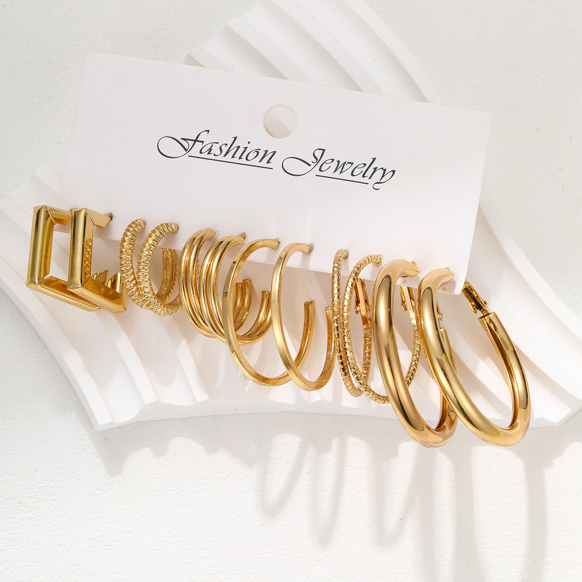 Suit Combination Temperament Alloy Geometric Set Earrings