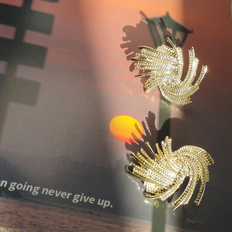 Women's Retro Exaggerated And Personalized Woven Style Earrings