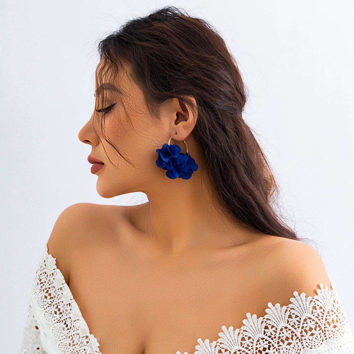 Ornament Vacation Style Rose Multicolored Tassel Earrings