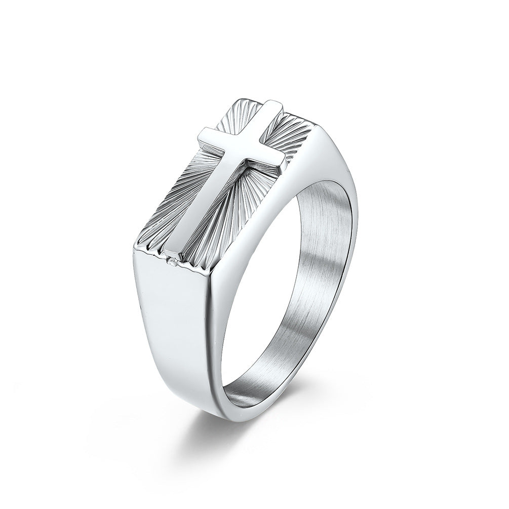 Men's Stainless Steel Seal Holy Guardian Vintage Rings