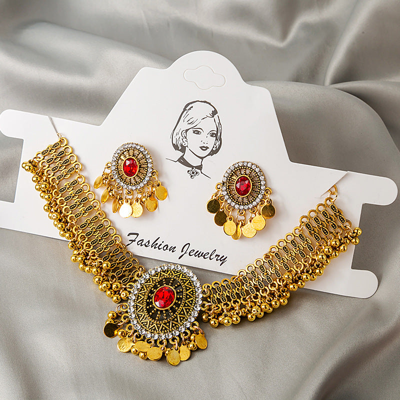 Inlaid Pearl Sequins Pretty Shiny Vintage Set Necklaces