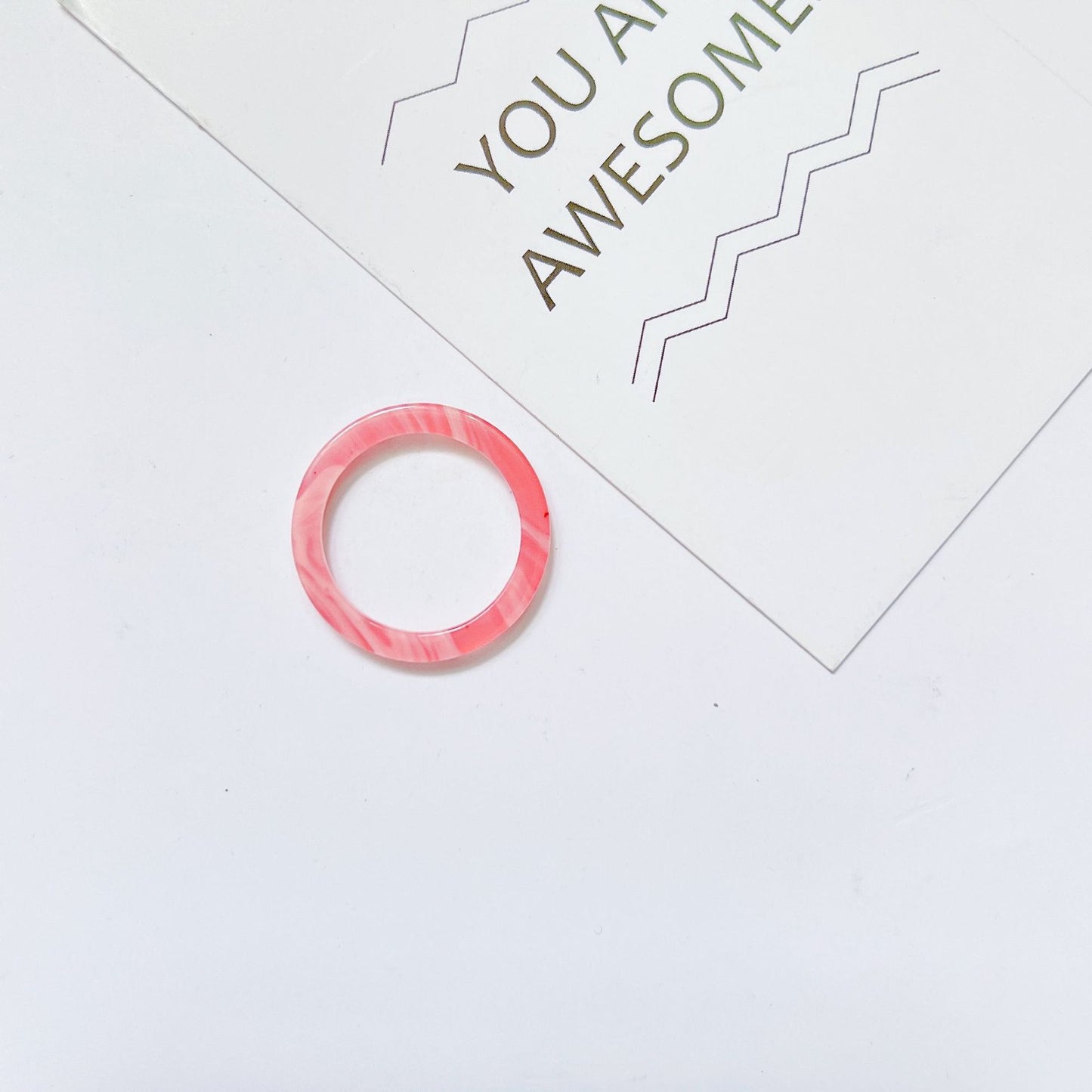 Acrylic Acetate Simple Fashion Young Personalized Rings