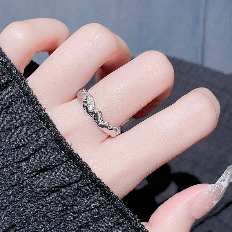 Women's Open Cold Wind Design French Style Rings