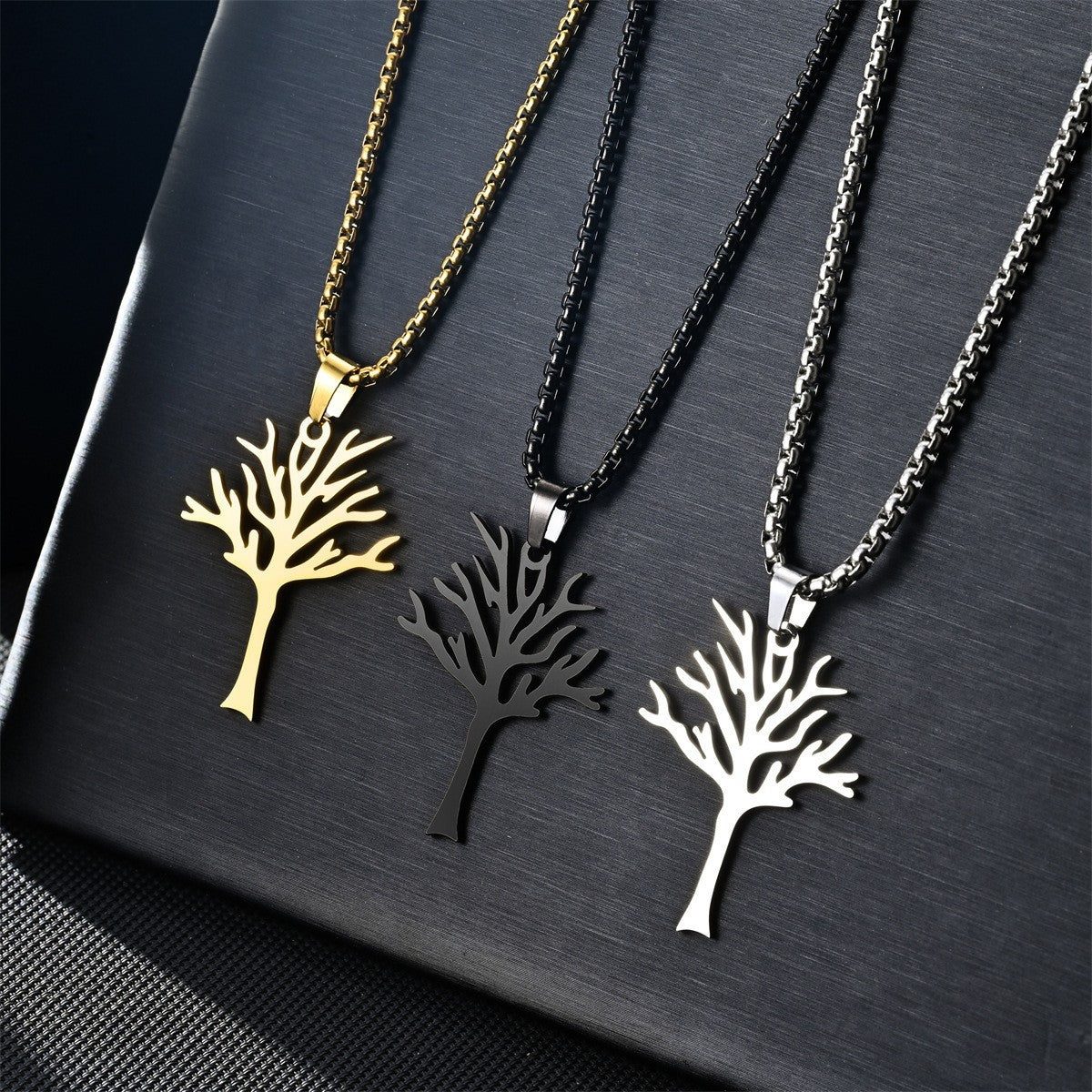 World Peace Tree Of Life Alloy Hip Hop Cool Snake Necklace