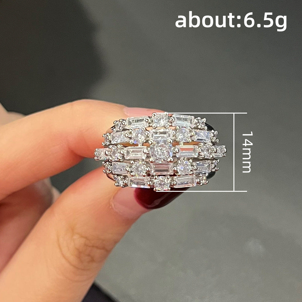 Shi Ornament Creative Colored Gems Series Rings