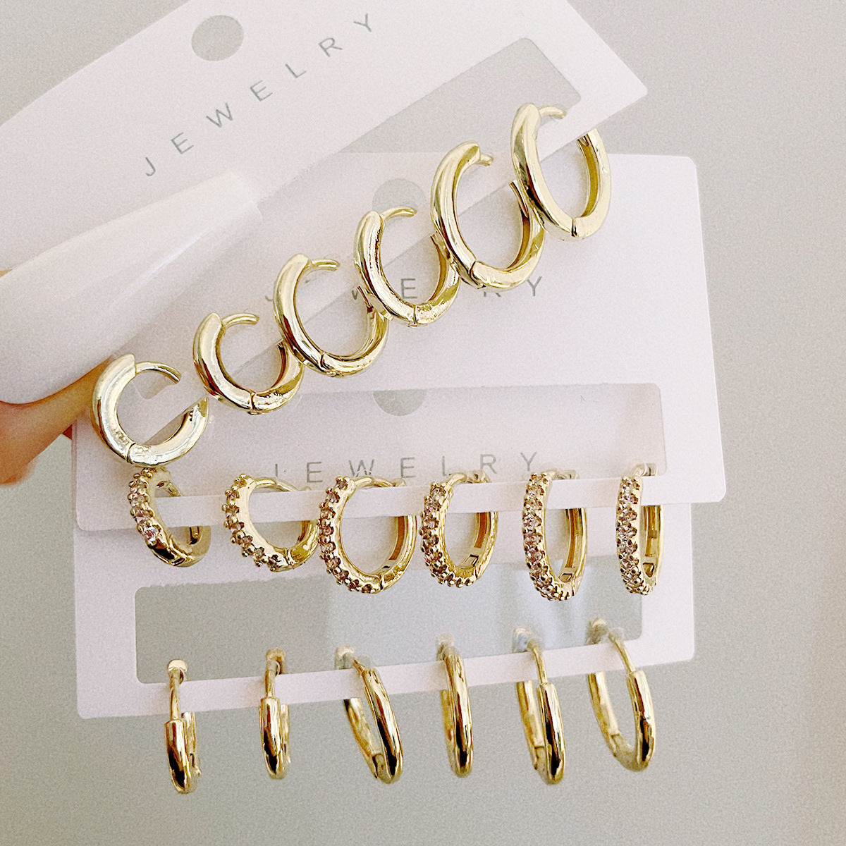 Creative Metal Element Type Ear Suit Earrings