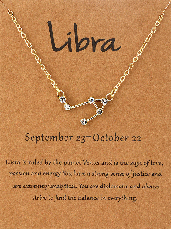 Style Simple Accessories Design Zircon Constellation Necklaces